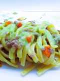 Scialatielli con crema di zucchine e ragù bianco di vitello