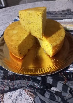 Una foto de Bizcochuelo de maracuyá en licuadora