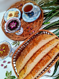 عکسی از دستور طرز تهیه نان بربری با مخمر مادر