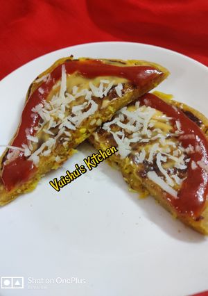 A picture of Left over rice Stuffed Paratha.