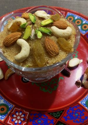 A picture of Badami halwa.