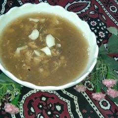 A picture of Chicken and egg soup.