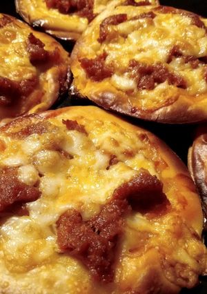 Una foto de Mini pizza de obleas