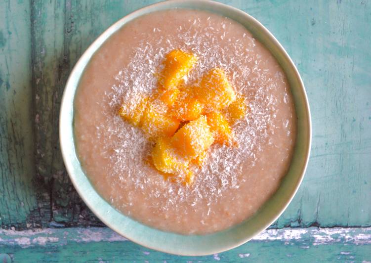 Recipe of Super Quick Homemade Coconut &amp; Mango Porridge