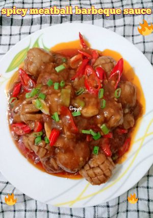 Foto resep Bakso pedas saus barbeque