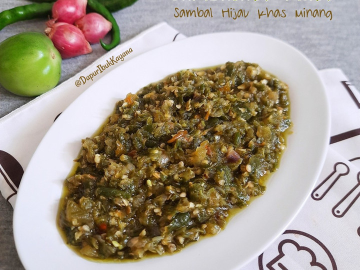 Yuk intip, Bagaimana cara membuat 704. Sambalado Mudo (Sambal Cabe Hijau khas Minang) dijamin gurih