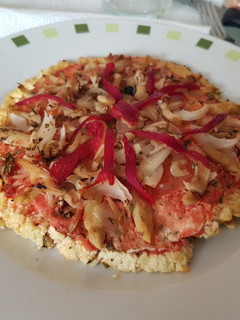 Una foto de Pizza con masa de tofu