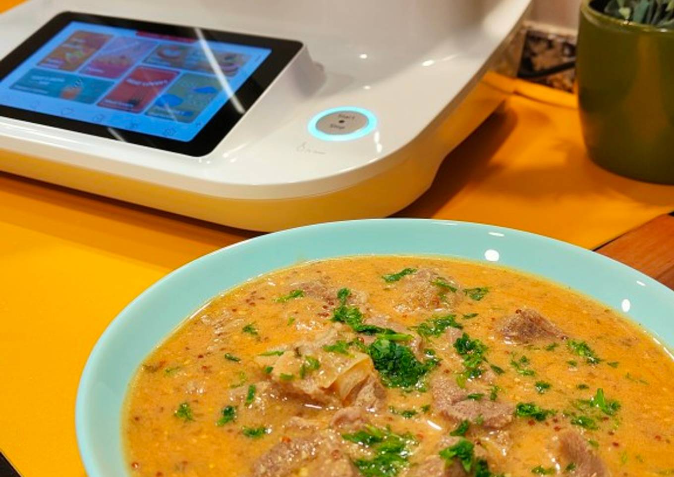 Pavo a la mostaza en robot Moulinex Click&Cook