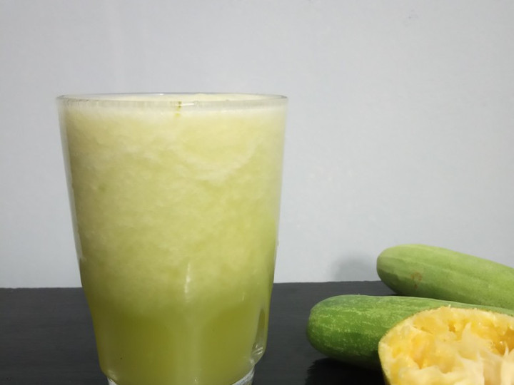 Bagaimana Membuat 467) Jus Timun Jeruk Peras, Enak