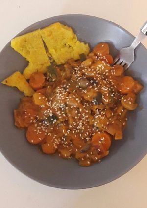 Une photo de Curry de légumes au lait de coco