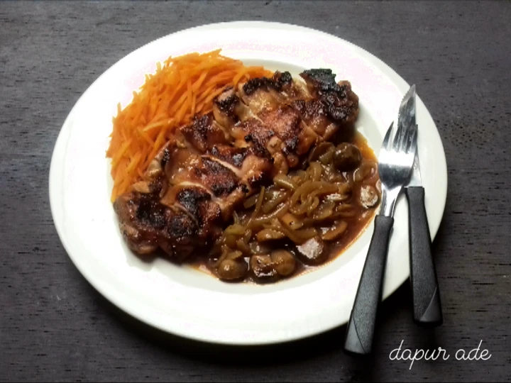Cara Gampang Menyiapkan Resep Chicken Steak with Mushroom Sauce yang Bikin Ngiler Anti Ribet, Uenak Banget