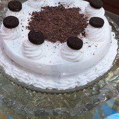 A picture of Black forest cake.