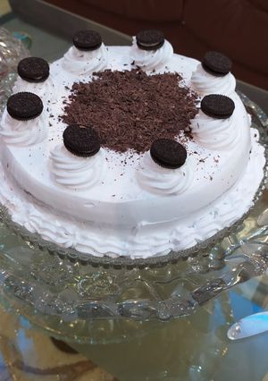 A picture of Black forest cake.