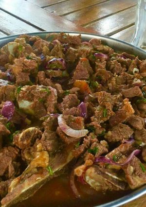 A picture of Fried beef.