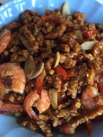 Cara Mudah Menyiapkan Resep Tumis tempe mix udang saus tiram yang Sempurna Anti Ribet, Sempurna