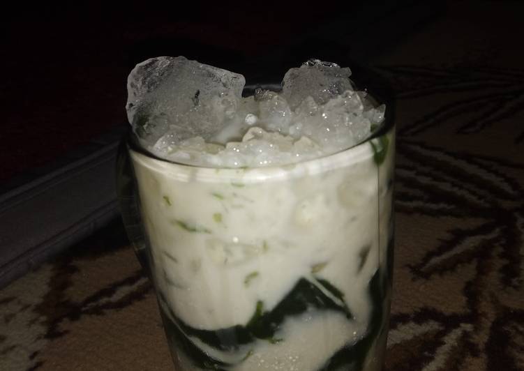 Gras jelly milk with brown sugar alias cincau