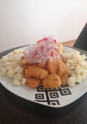 Una foto de CHICHARRÓN DE POTA (Calamar gigante)