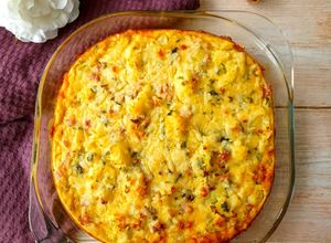 Une photo de Clafoutis Chou-fleur jambon cheddar
