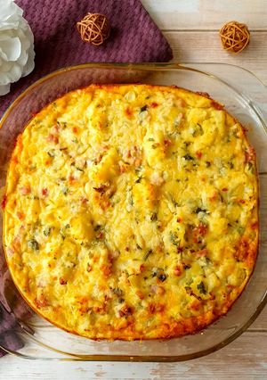 Une photo de Clafoutis Chou-fleur jambon cheddar