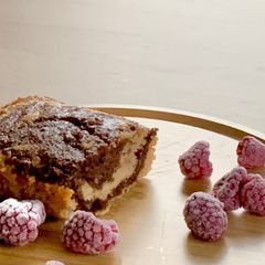 A picture of Small Batch Almond Marble Cake (gf, dfo).