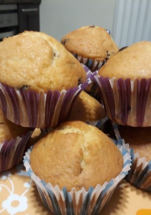 Φωτογραφία της συνταγής Γαλλικά muffins βουτύρου με κομμάτια σοκολάτας