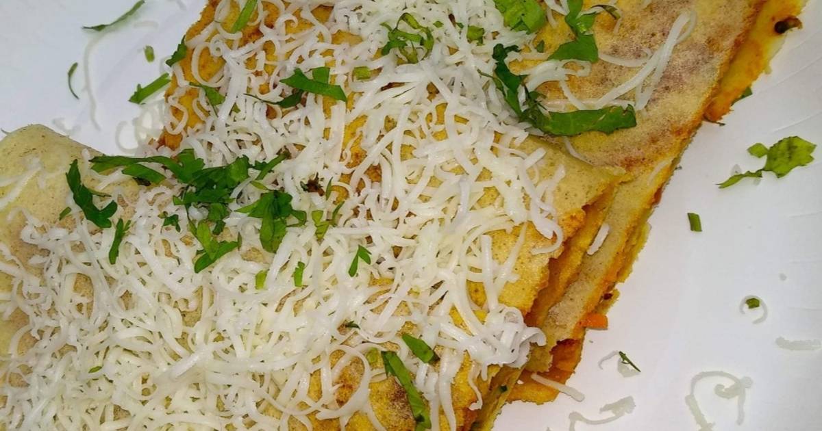 Cheese pizza dosa Recipe by Sonia Punjabi Cookpad