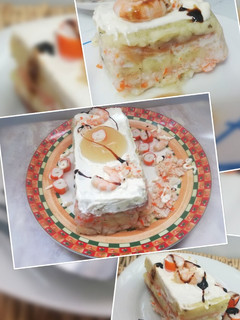 Una foto de Pastel de Langostinos, Salmón ahumado y Patatas