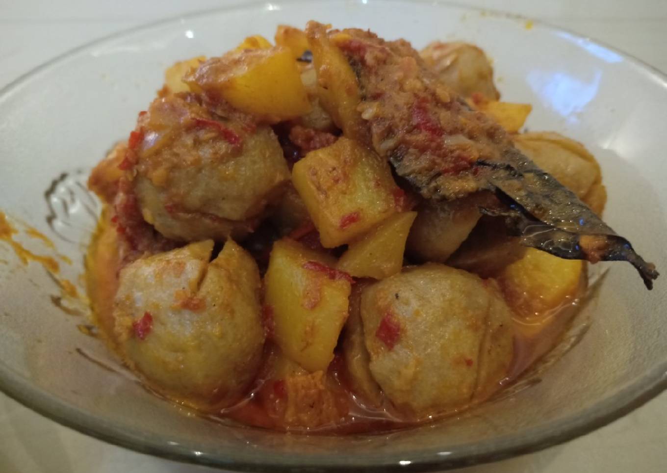 Kentang & Bakso Balado ala ce'memey