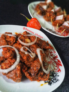 A picture of Peppered beef.