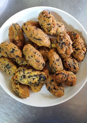Hình của món Đậu phụ rong biển rán.