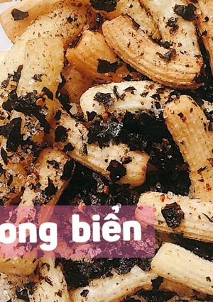 Hình của món Nui lắc muối ớt rong biển.