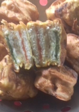 A picture of Tri colour sandwich.