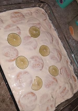 Una foto de Pay de galletas María, con limón