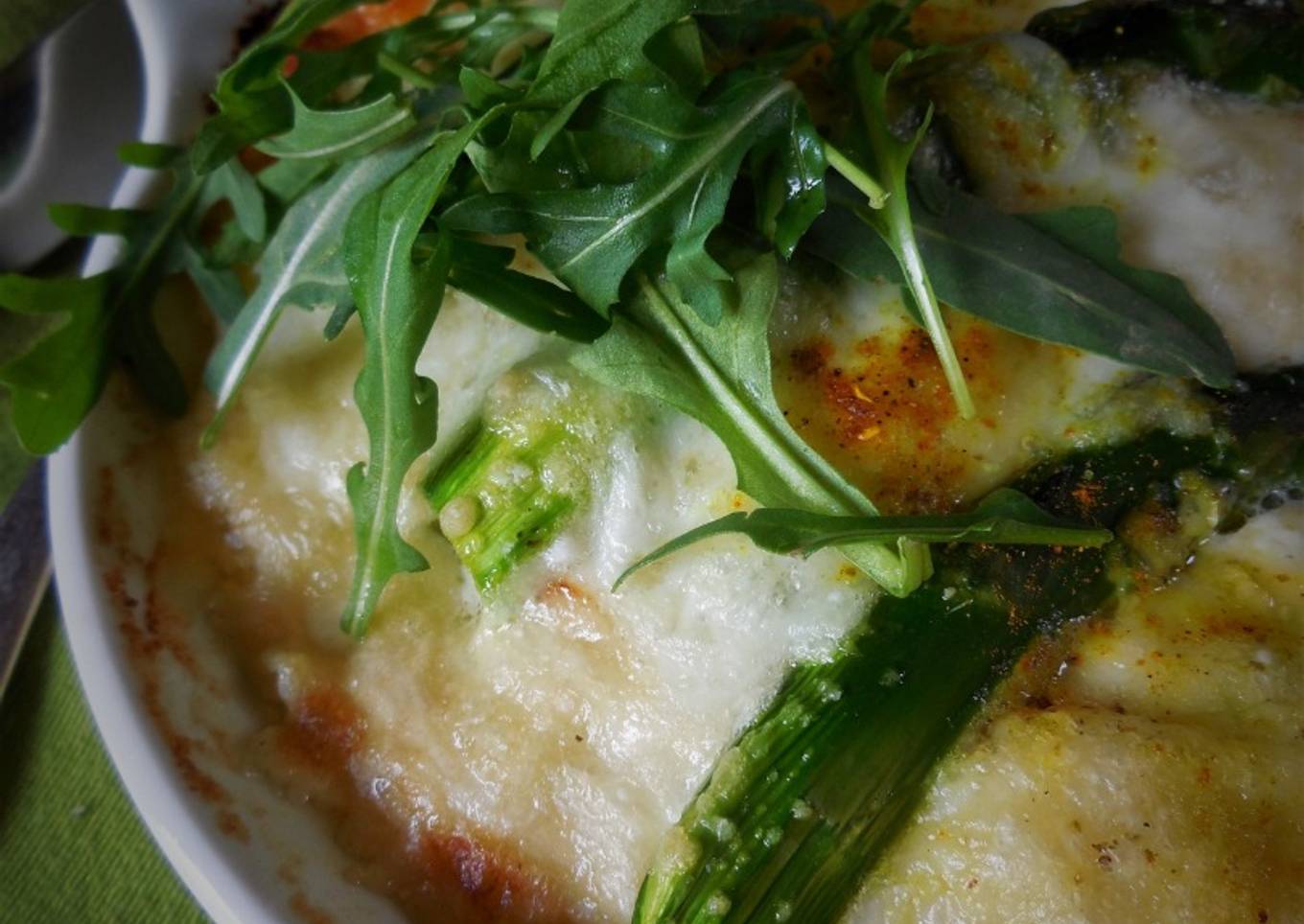 Lasagne asperges et roquette