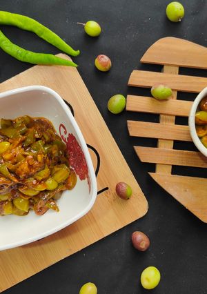 झटपट स्वादिष्ट करौंदा मिर्ची रेसिपी मुख्य फोटो