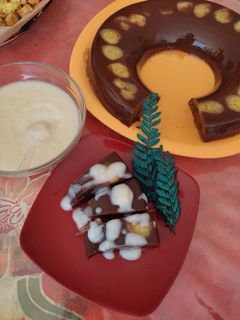 Foto resep Puding Susu Coklat Nutrijel Kelapa Muda with Vla