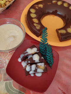 Foto resep Puding Susu Coklat Nutrijel Kelapa Muda with Vla