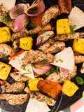 Picada de polloy vegetales