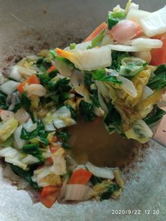 Foto resep Tumis sayur sawi putih,wortel dan baby Pokcoy