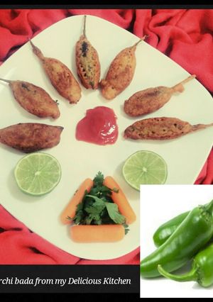 A picture of Rajasthani Mirchi Bada Recipe (Chilli Fritters).
