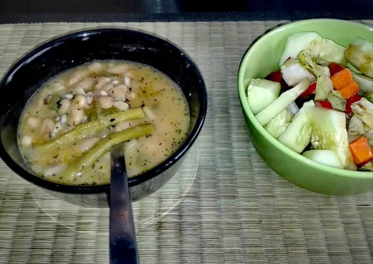 Alubias blancas con trigueros