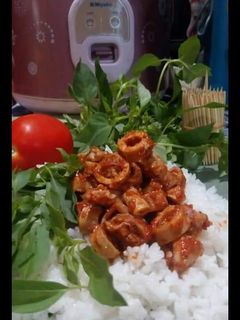 Foto resep Nasi bakar cumi asin ala emak noni