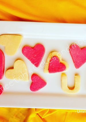 A picture of Valentine style milk candy.