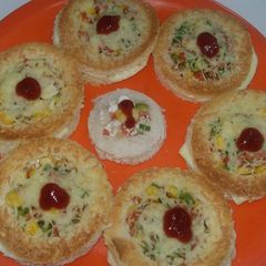 A picture of Vegies bread canapes.