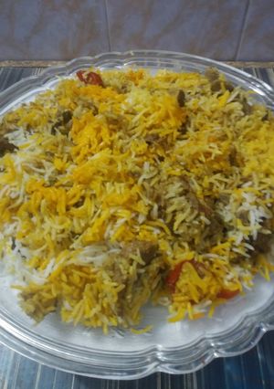 A picture of Mutton biryani.