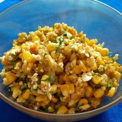 A picture of Cashew Corn Potato Chaat.