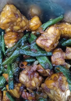 Foto resep Oseng tempe kacang panjang