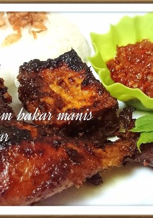 Foto resep Ayam bakar manis & tahu bakar