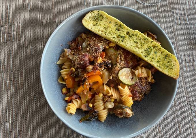 Lightly Spiced Veggie Pasta Bake