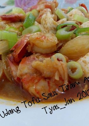 Foto resep Udang Tofu Saus Tiram Asam Manis